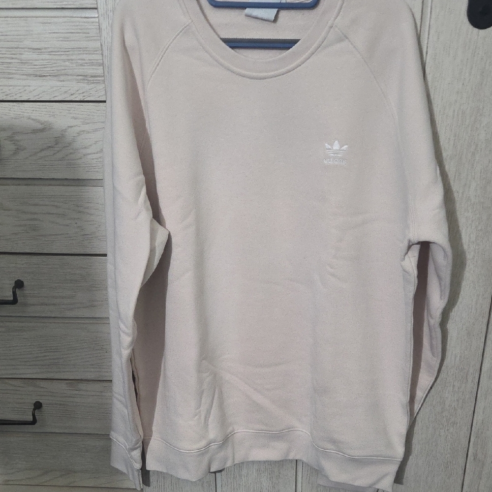 Adidas Light Beige Crewneck Sweatshirt